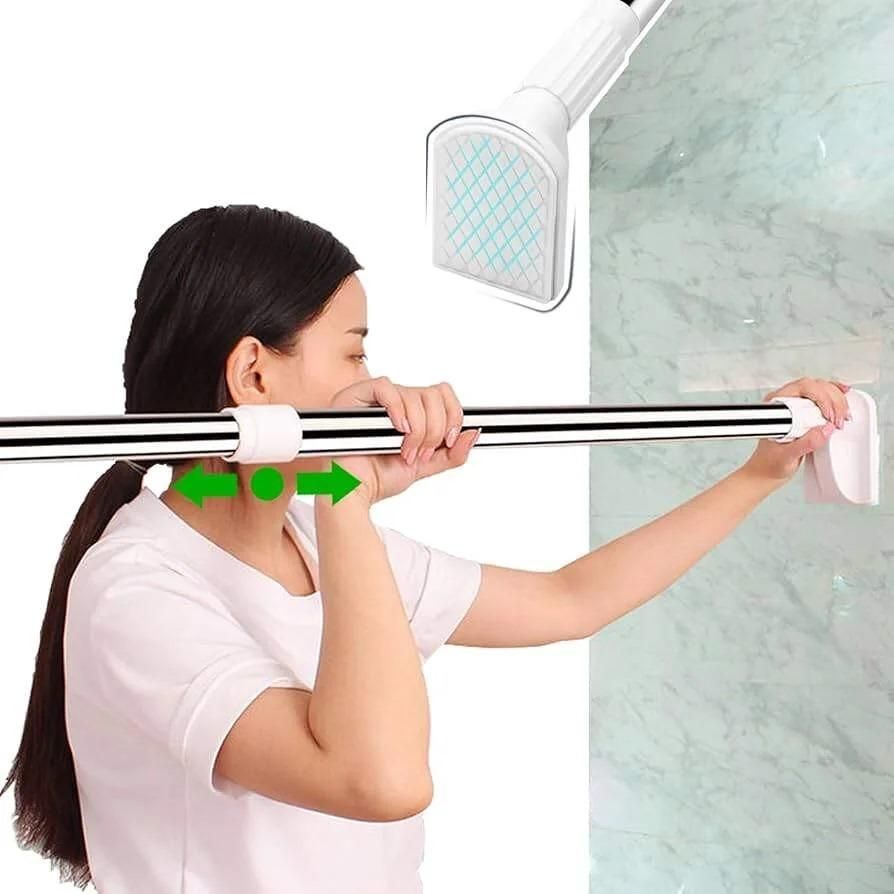 Drill-Free Multifunctional Adjustable Rod - Stainless Steel Shower Curtain Tension Rod